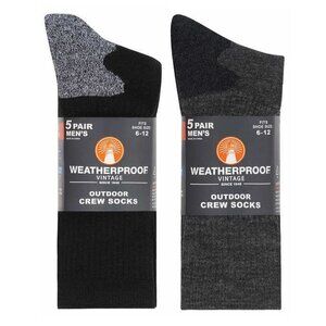 NWT - Weatherproof Men's Outdoor Crew Sock, 10-pair